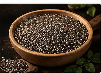 Close-up chia seeds for SpiceBuggy seed products