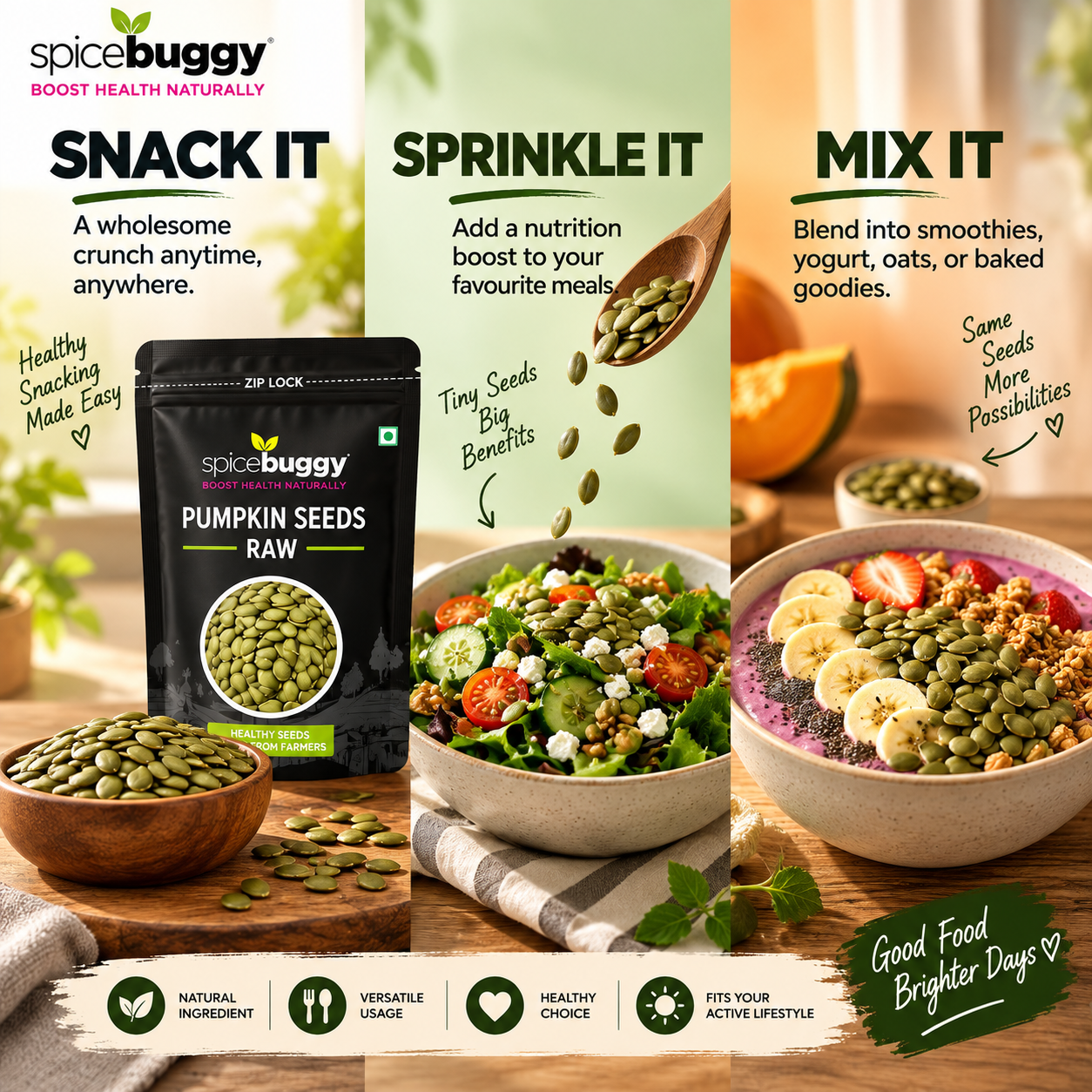 02 Pumpkin Seeds Snack Sprinkle Share