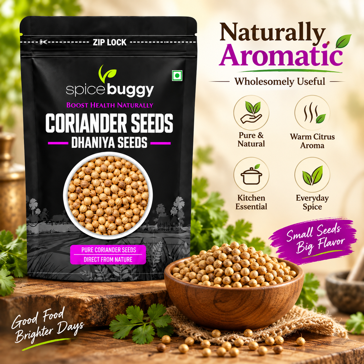 02 naturally aromatic coriander seeds