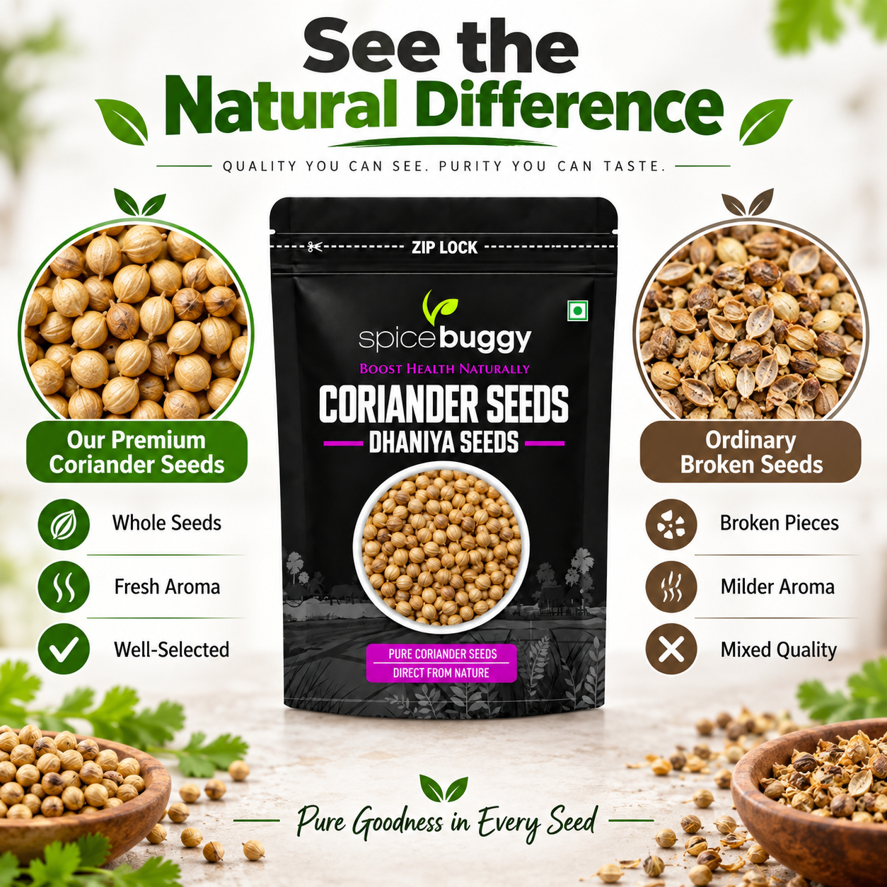 06 the natural difference coriander seed comparison