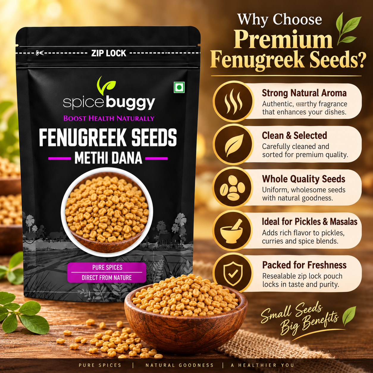 05 Premium Fenugreek Seeds Infographic