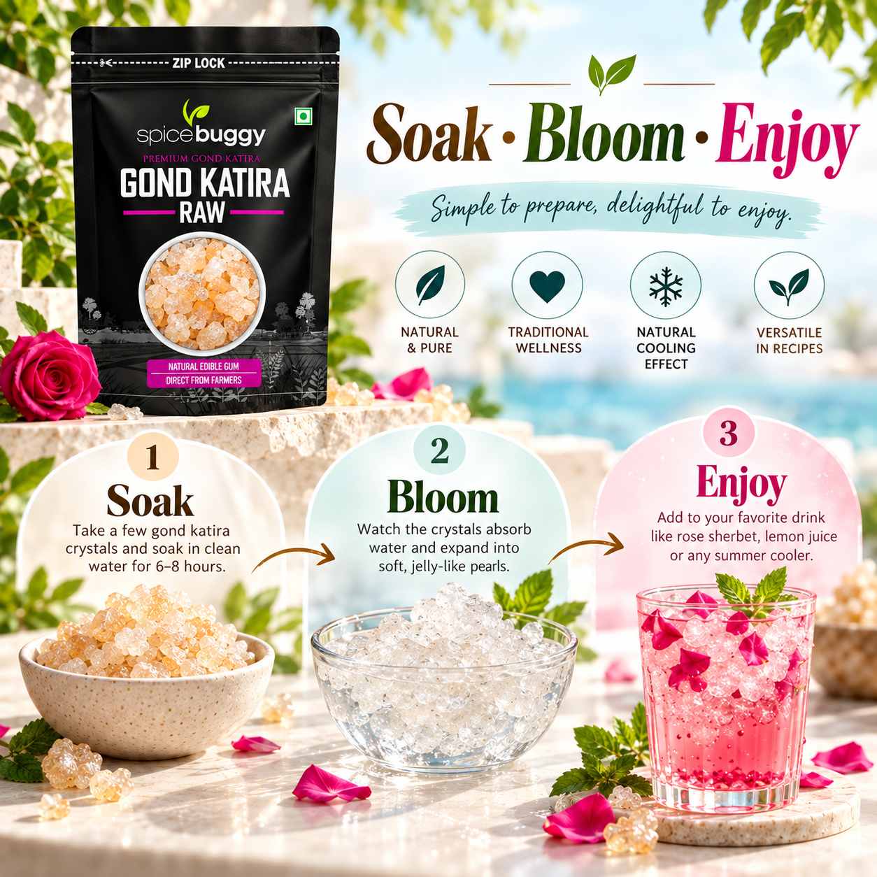 07 Gond Katira Soak Bloom Enjoy Guide